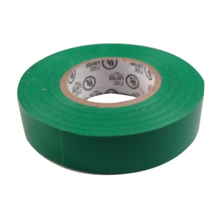Green PVC Electrical Tape - 3/4 Wide X 66' Long - 10 Pc Pack